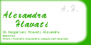 alexandra hlavati business card